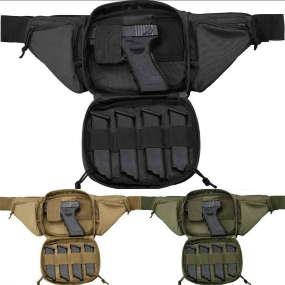 NWT Concealed Carry Tactical Fanny Pack One Size Fits Most Set of 3 Colors.